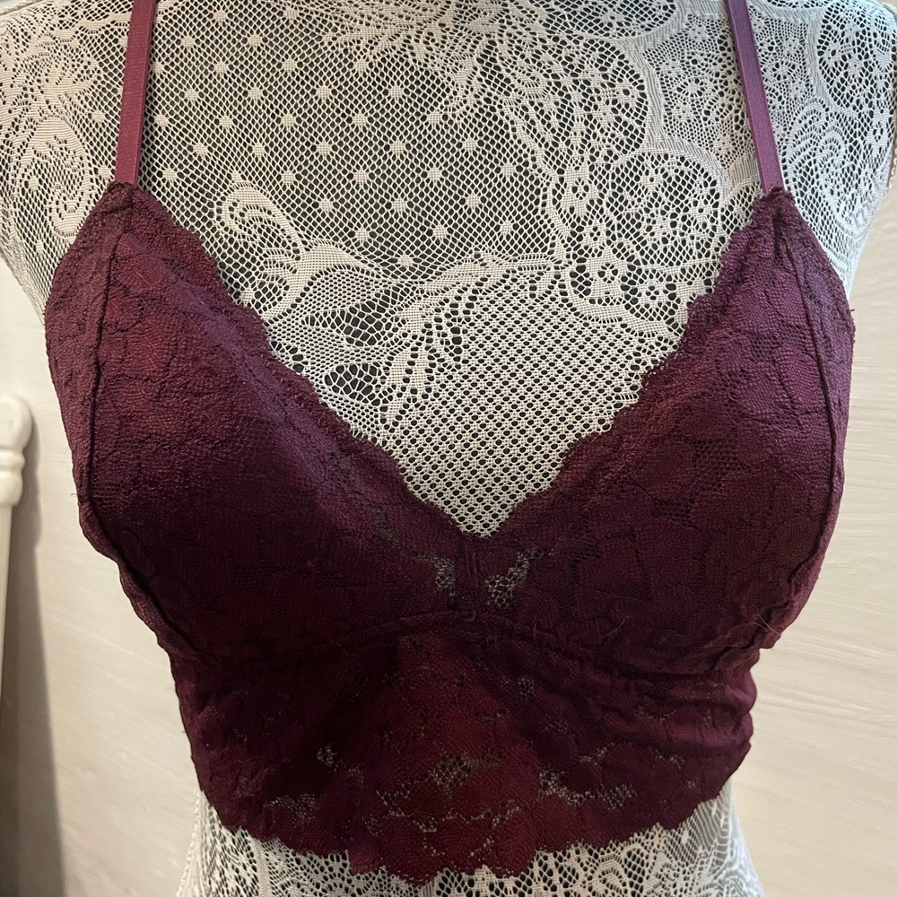 Aerie ‘American Eagle’ Candy Lace Lightly Padded Bralette (S/P)